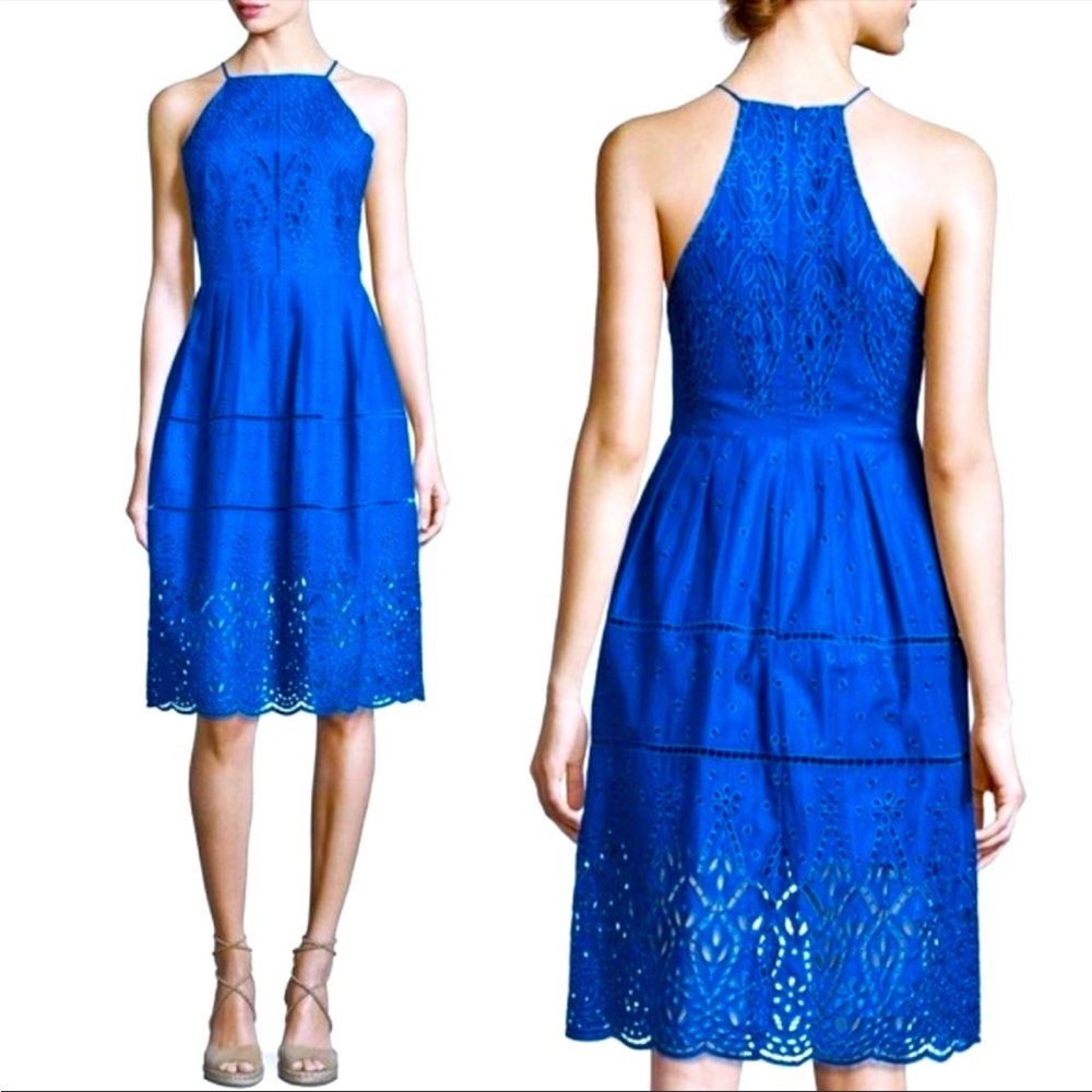 Parker Royal Blue Alana Eyelet Dress